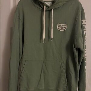 American Eagle Outfitters Olive Green Hoodie Men's Medium